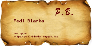 Pedl Bianka névjegykártya