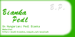 bianka pedl business card